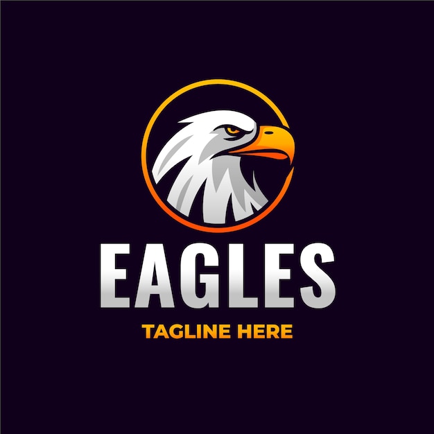 Vector gradient  eagle logo template