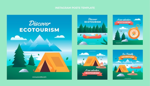 Gradient ecotourism design template