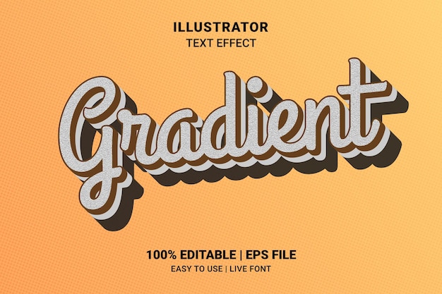 Gradient Editable 3D Text Effect