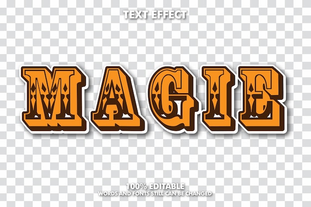 Gradient editable text effect editable transparent background