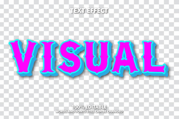 Vector gradient editable text effect editable transparent background