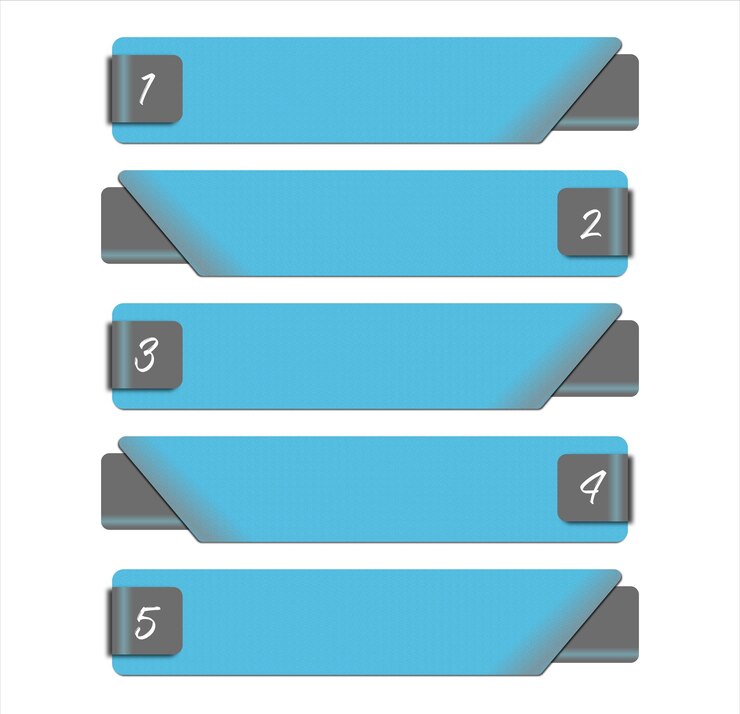 Vector gradient effect infographic banners