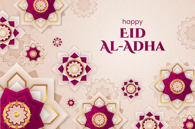 Vector gradient eid al-adha background
