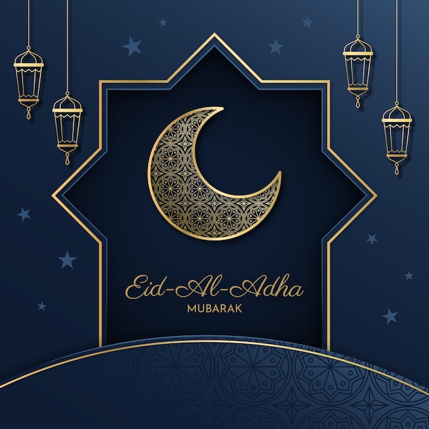 Vector gradient eid al-adha illustration