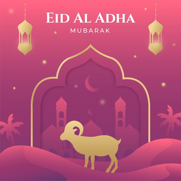 Gradient eid al-adha illustration