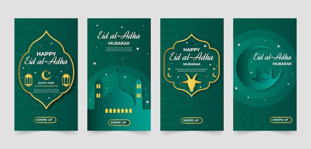 Gradient eid al-adha storie di instagram