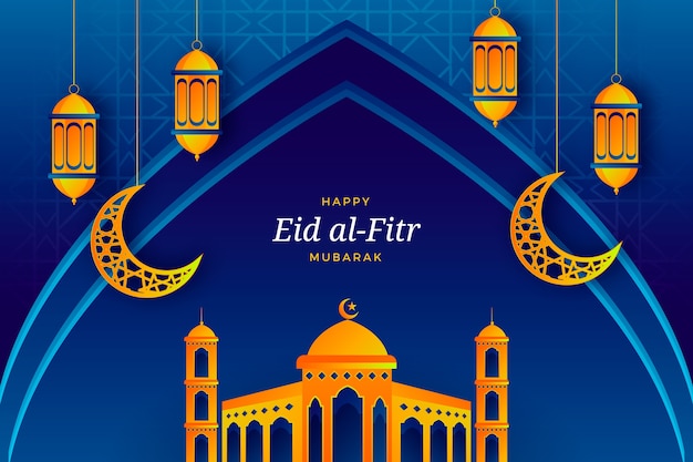 Gradiënt eid al-fitr achtergrond