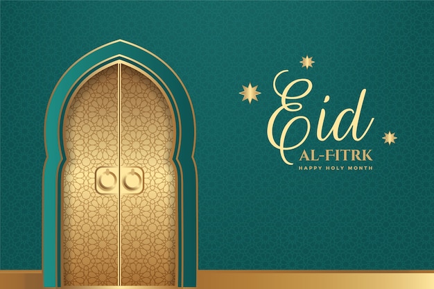 Vector gradiënt eid al-fitr achtergrond