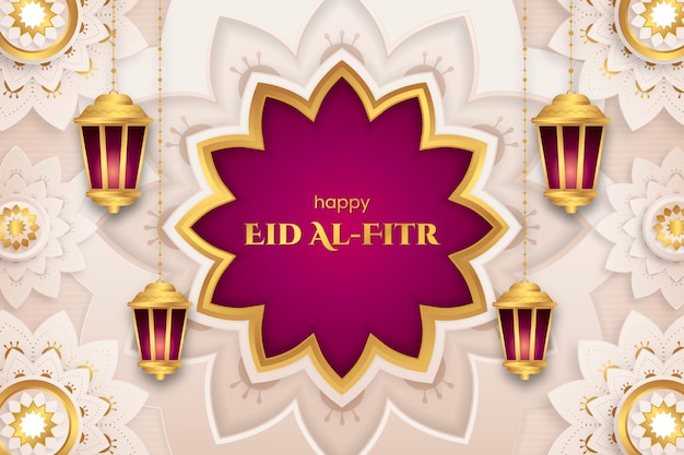 Vector gradiënt eid al-fitr achtergrond