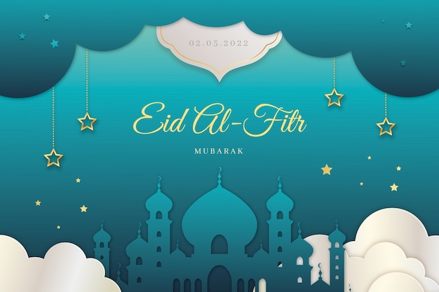 Vector gradient eid al-fitr background