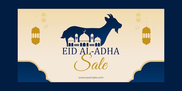 Gradient eid aladha sale banner
