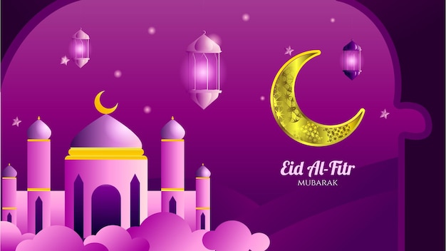 Gradient eid alfitr background