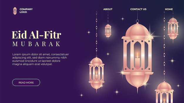 Целевая страница Gradient Eid AlFitr
