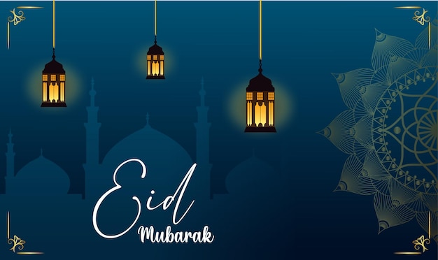 Gradiënt eid Mubarak illustratie Achtergrond