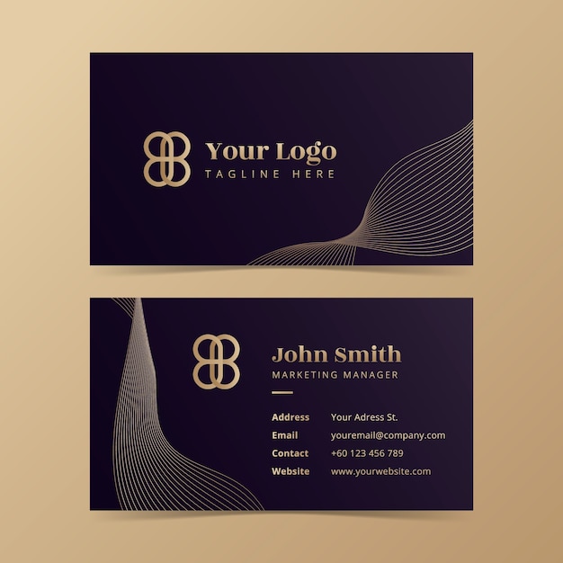 Gradient elegant business card template