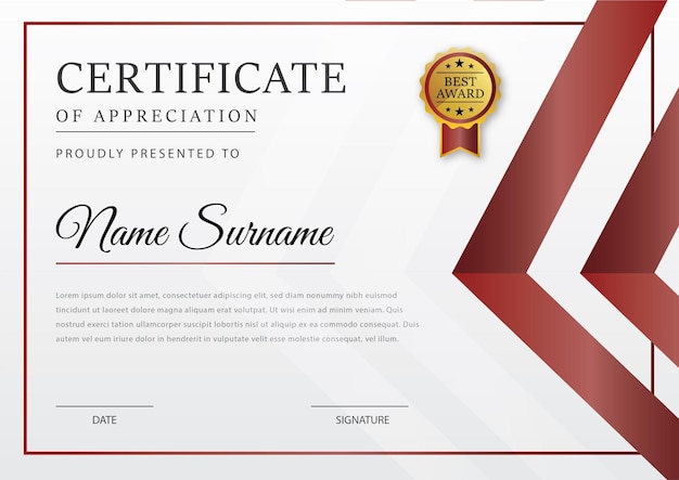 Gradient elegant certificaat