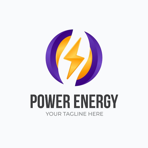 Vector gradient  energy logo design