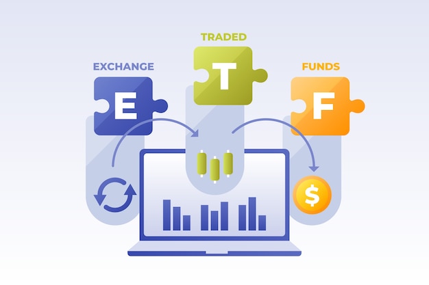 Vector gradient etf infographic