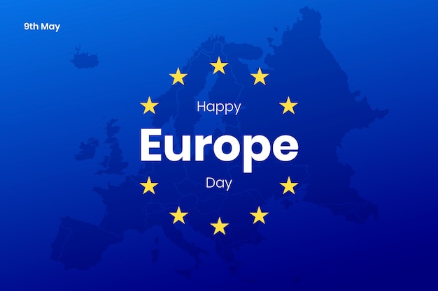 Vector gradient europe day background