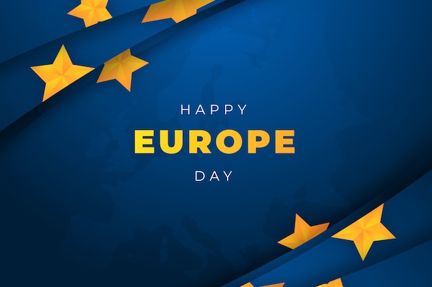 Gradient europe day background