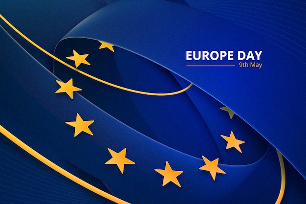 Vector gradient europe day background