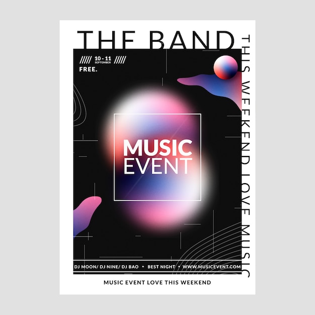 Gradient event poster design