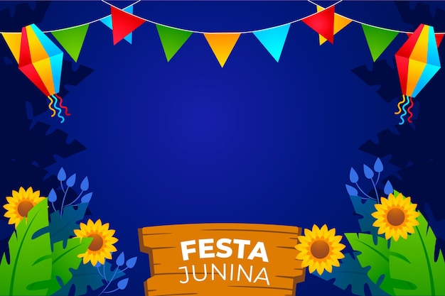 Gradiënt festas juninas achtergrond