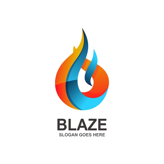 Gradient flame logo design