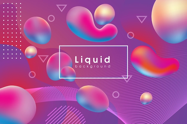 Vector gradient fluid abstract background design