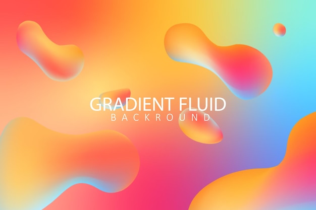 Vector gradient fluid background design