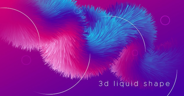 Gradient fluid banner with abstract flow shape