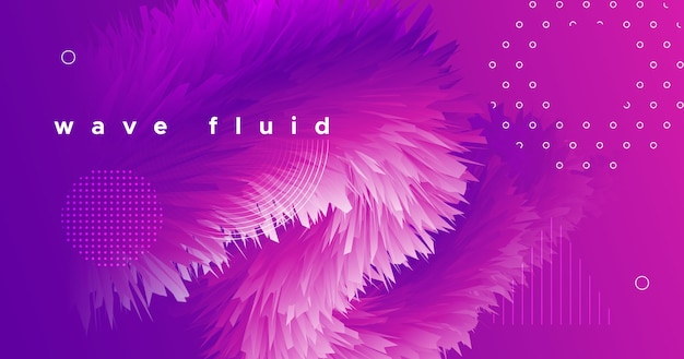 Gradient fluid banner with abstract flow shape