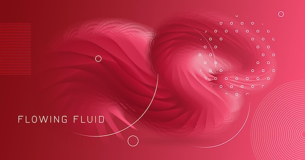 Gradient fluid banner with abstract flow shape