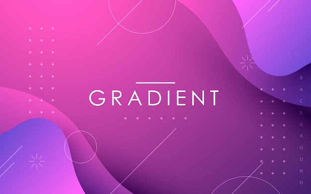 Gradient fluid shape abstract geometric background