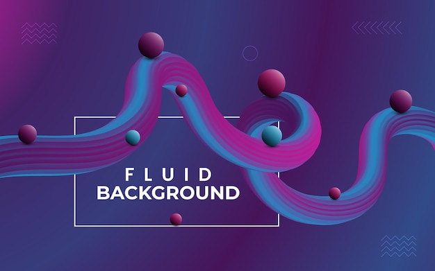Vector gradient fluid shapes abstract dynamic background