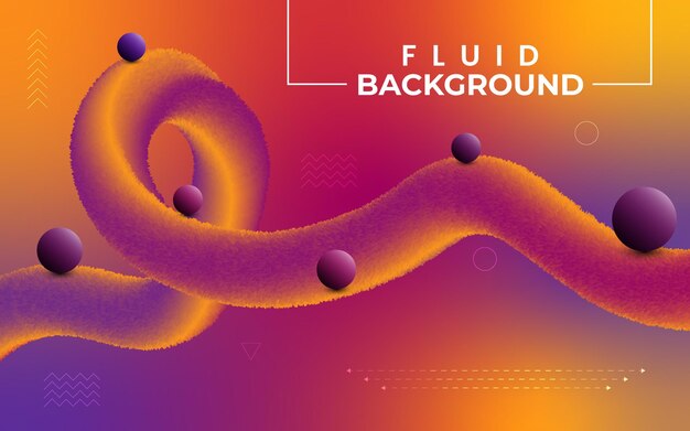 Vector gradient fluid shapes abstract dynamic background