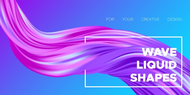 Gradient fluid shapes abstract modern background design