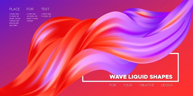 Gradient fluid shapes abstract modern background design