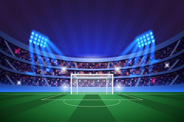 Vector gradient football field background