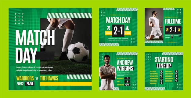 gradient football instagram posts collection