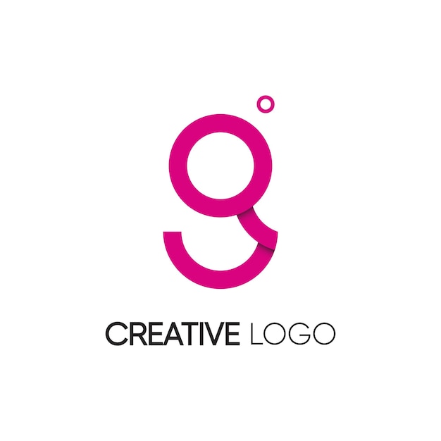 Vettore gradiente g alfabeto logo design
