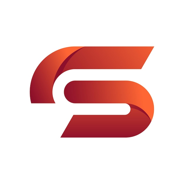 Градиентный дизайн логотипа букв g и s для компании