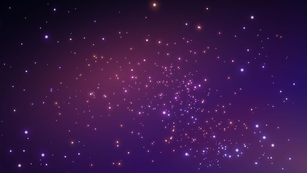 Gradient galaxy background with glowing stars