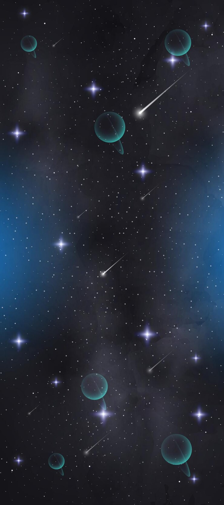Vector 별과 그라데이션 갤럭시 배경