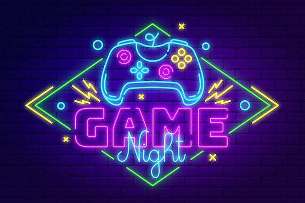 Vector gradient game night background