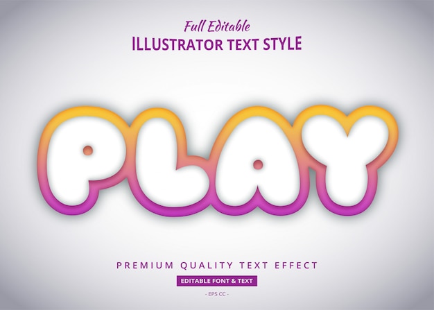 Gradient game title text style effect