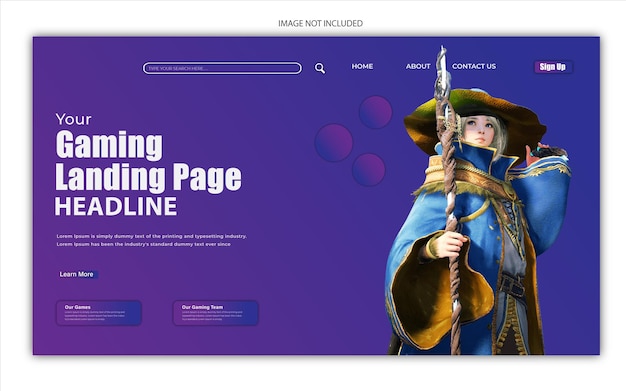 Vector gradient games landing page