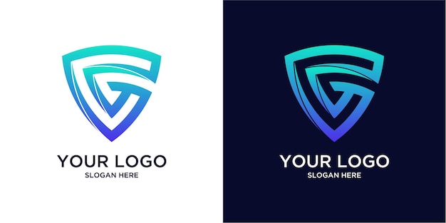Gradiënt gekleurde g-logo's