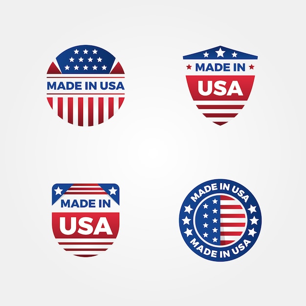 Gradiënt gemaakt in usa logo sjabloon