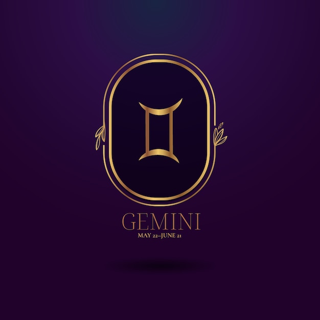 Vector gradient gemini logo template